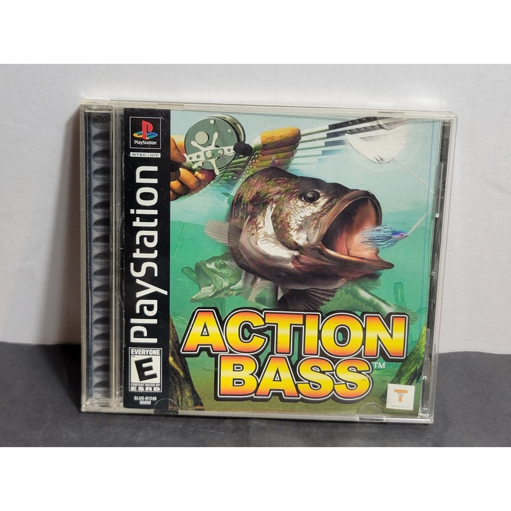 Action Bass Sony PlayStation 1 PS1 Fishing Game 2000 SLUS-01248 NTSC-U/C Tested